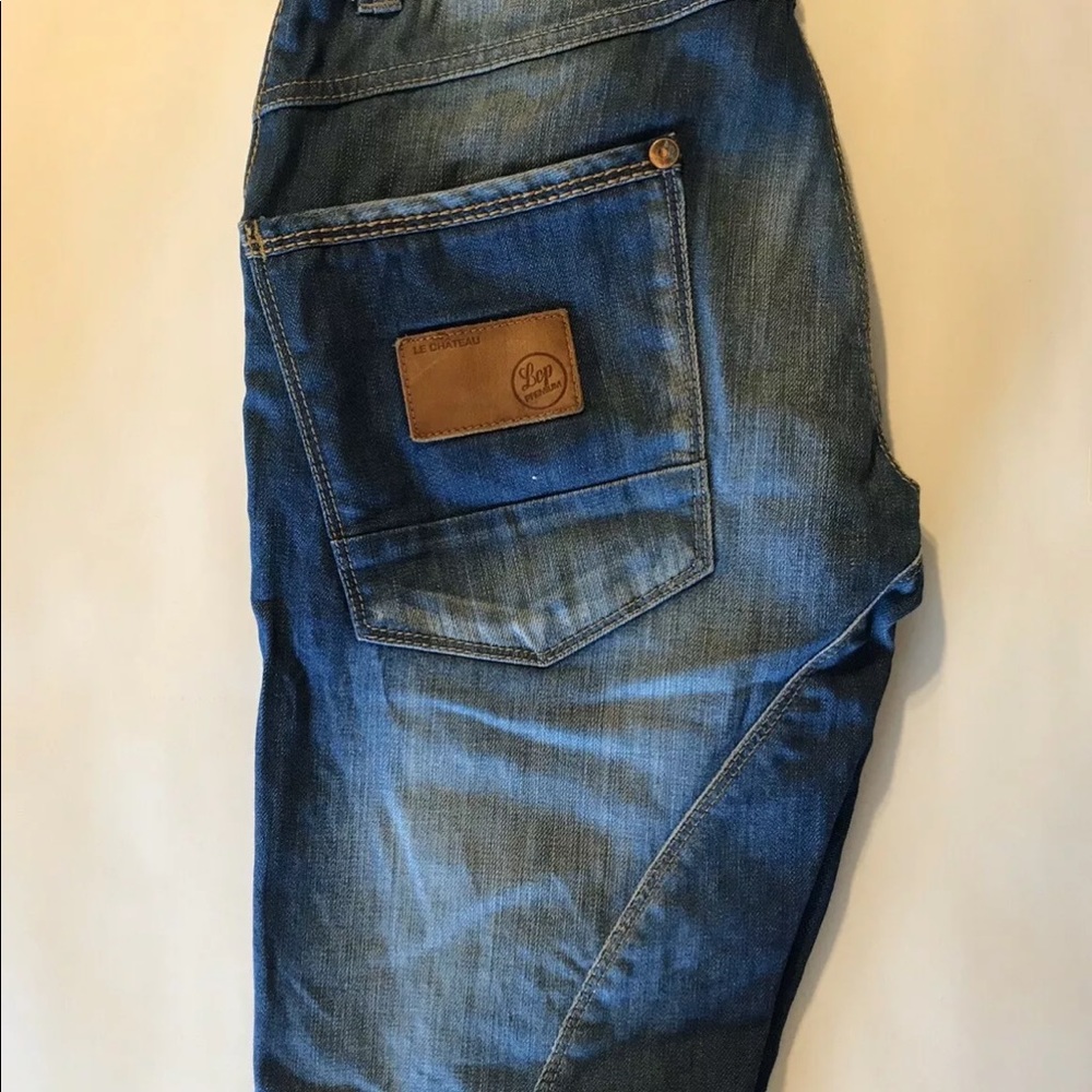 Le Chateau Men’s Jeans Faded Blue Denim Slim Fit Straight Leg 31 - Picture 7 of 11